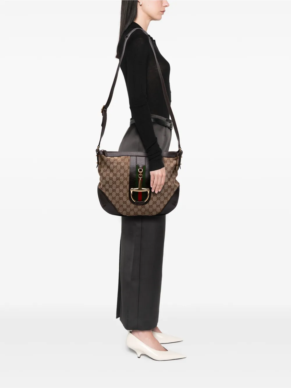 Gucci Pre-Owned 2000-2015 GG Canvas Hasler Web crossbody bag | Pre-Owned | Image 2