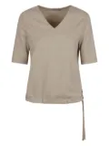 Herno V-neck side-tie top - Neutrals