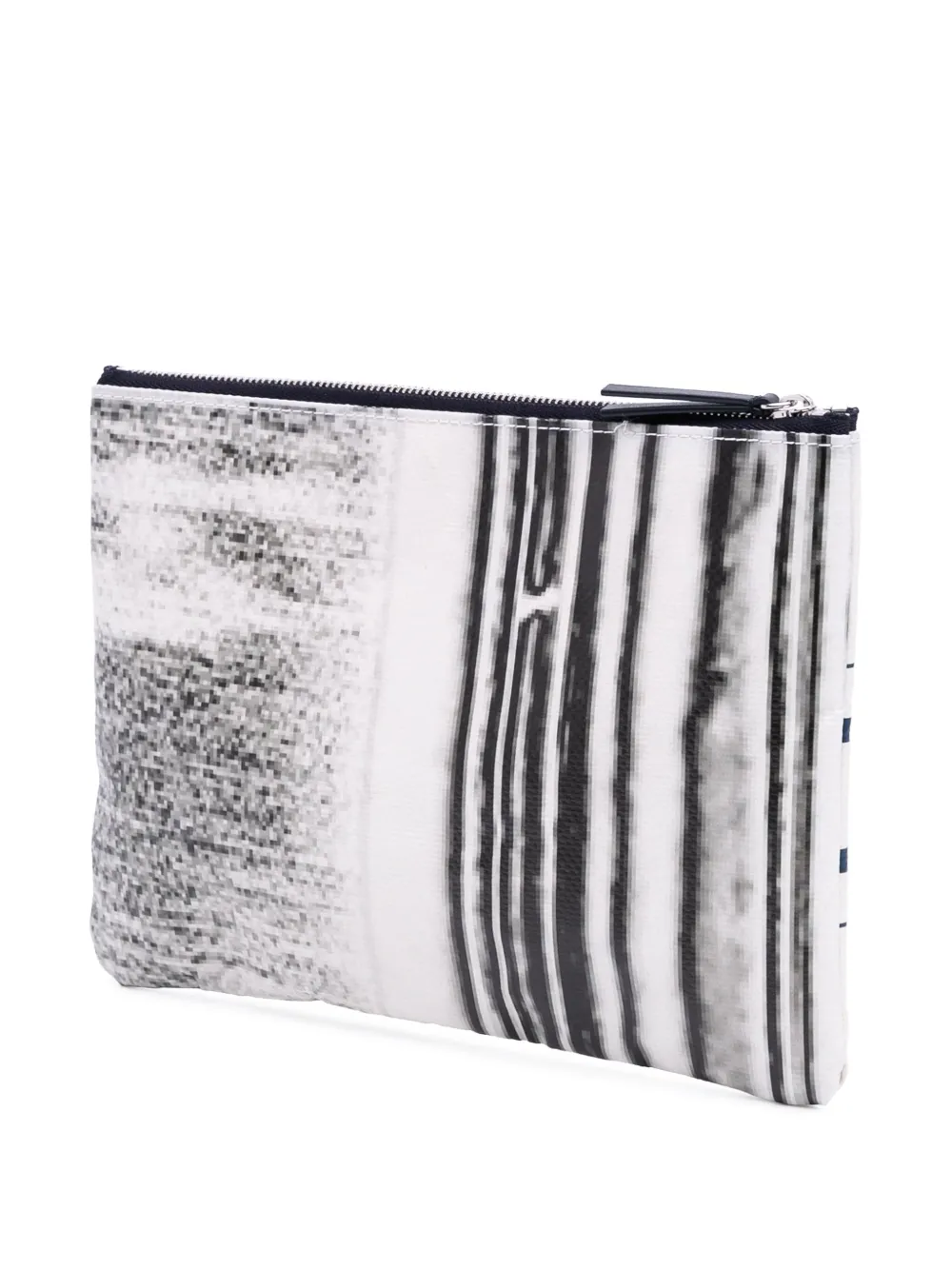 Pre-owned Dior 2022 Limited Edition Bilum Trompe Loeil Canvas 30 Montaigne Pochette Pouch In White