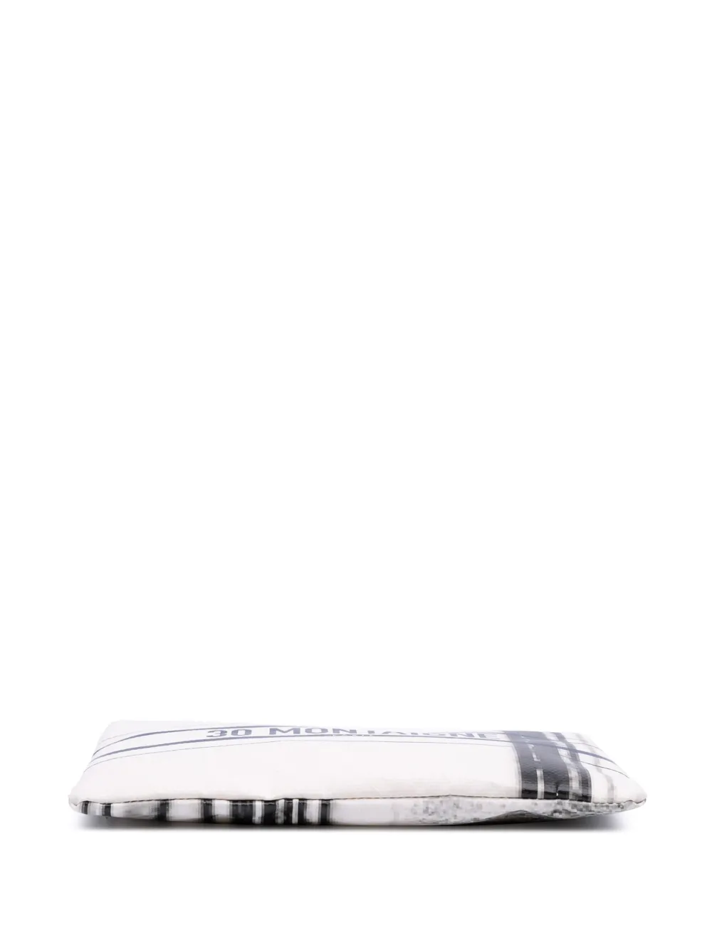 Pre-owned Dior 2022 Limited Edition Bilum Trompe Loeil Canvas 30 Montaigne Pochette Pouch In White