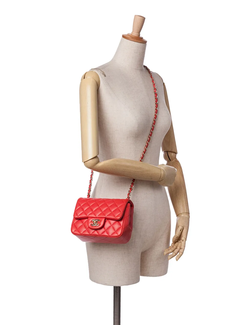 CHANEL Pre-Owned 2016-2017 Mini Square Classic Lambskin Single Flap crossbody bag | Pre-Owned | Image 2