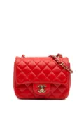 CHANEL Pre-Owned 2016-2017 Mini Square Classic Lambskin Single Flap crossbody bag - Red
