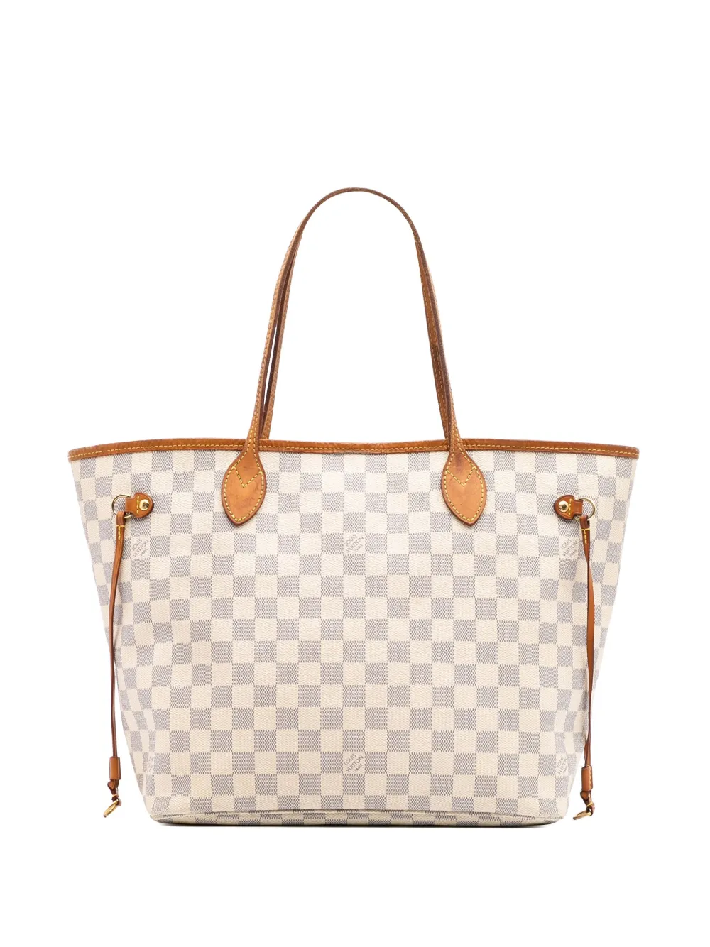 Louis Vuitton Pre-Owned 2014 ダミエ アズール ネヴァーフル MM トートバッグ - ホワイト Louis Vuitton Pre-Owned 2014 ダミエ アズール ネヴァーフル MM トートバッグ - ホワイト