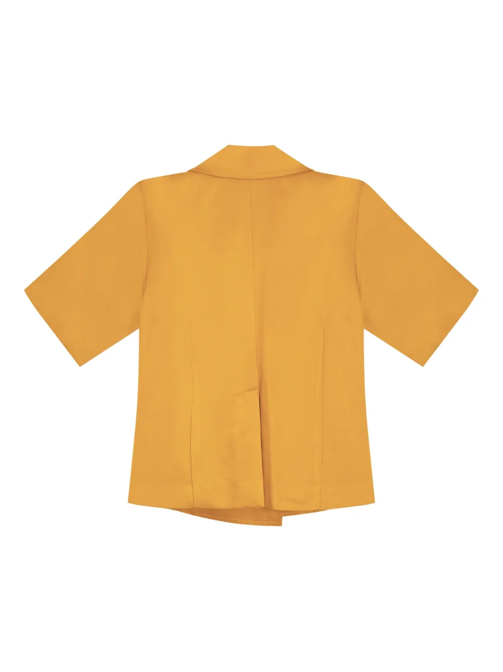 Isolda Pitomba double-breasted short-sleeve shirt Geel