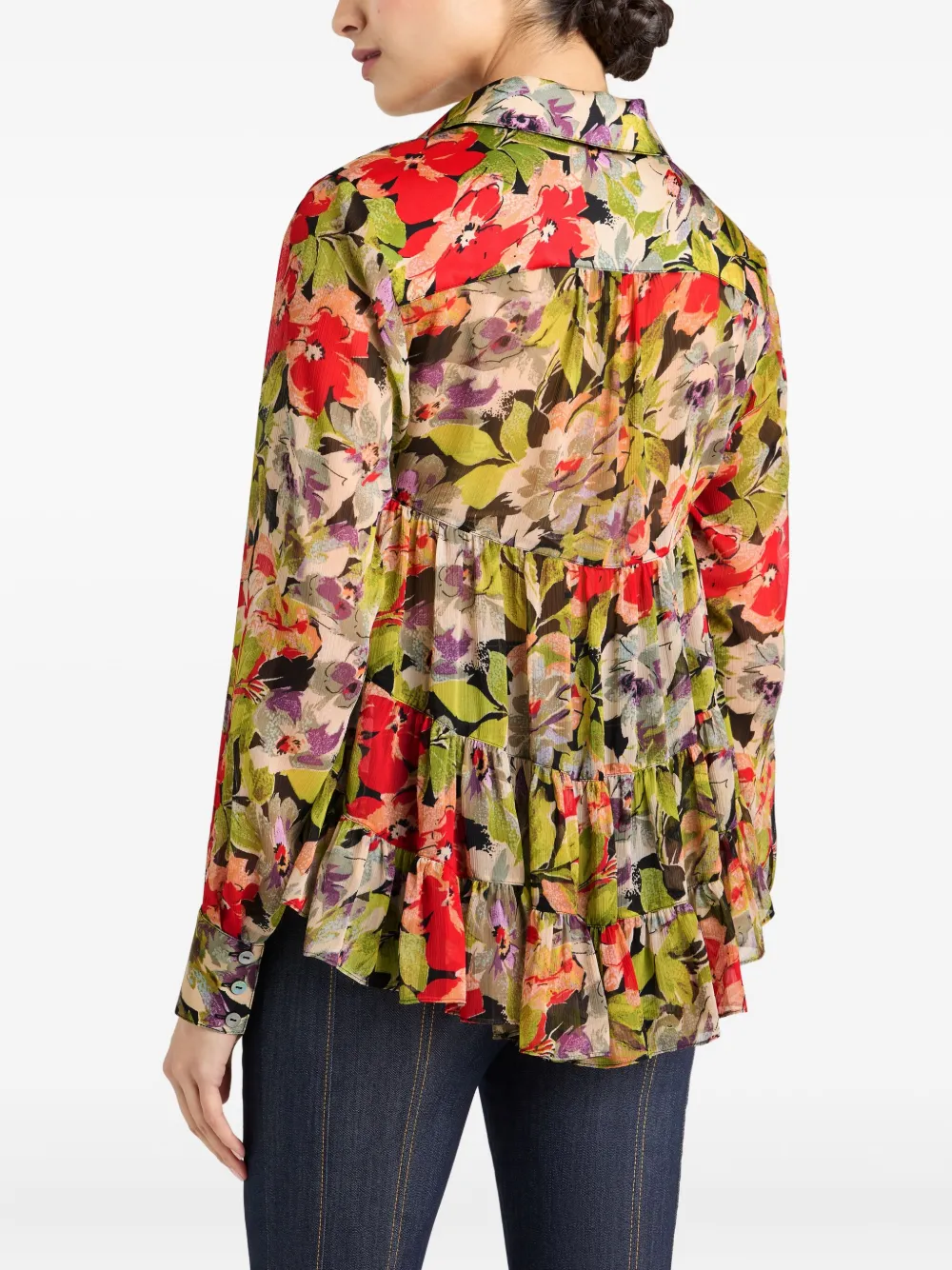 Cinq À Sept Canyon Bloom Dare Top In Black Multi In Multi