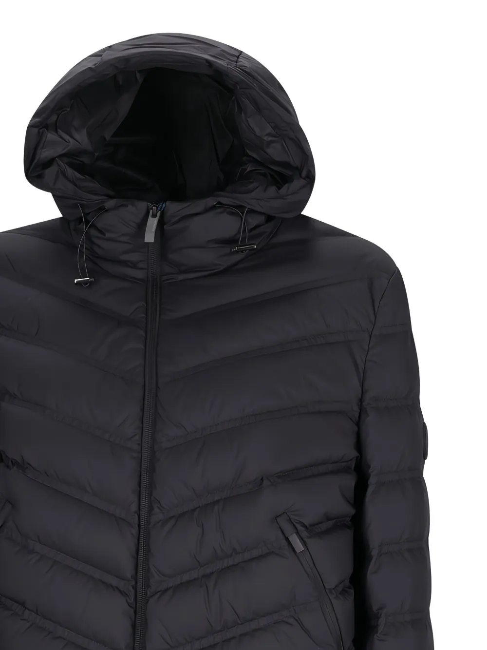 Moncler hooded quilted jacket Zwart
