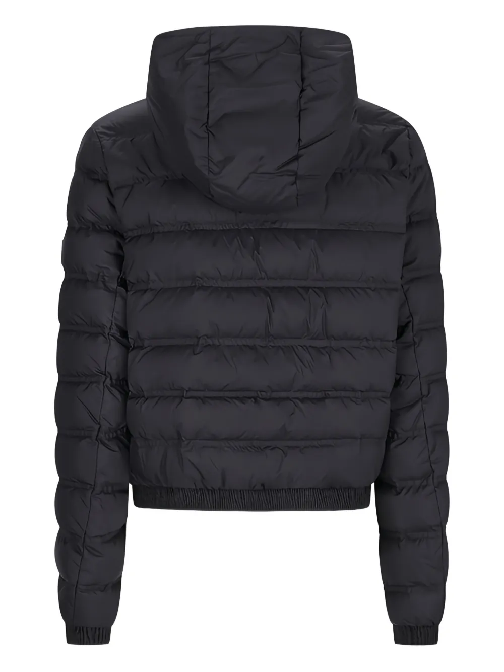Moncler hooded quilted jacket Zwart