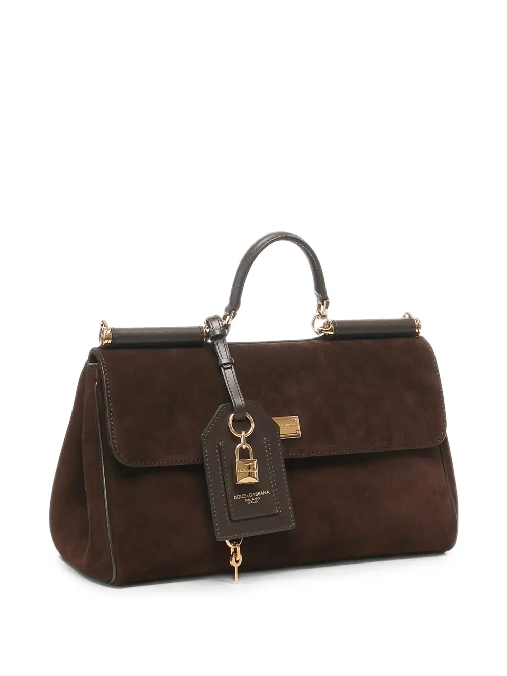 Dolce & Gabbana Medium My Sicily handtas van kalfsleer Bruin