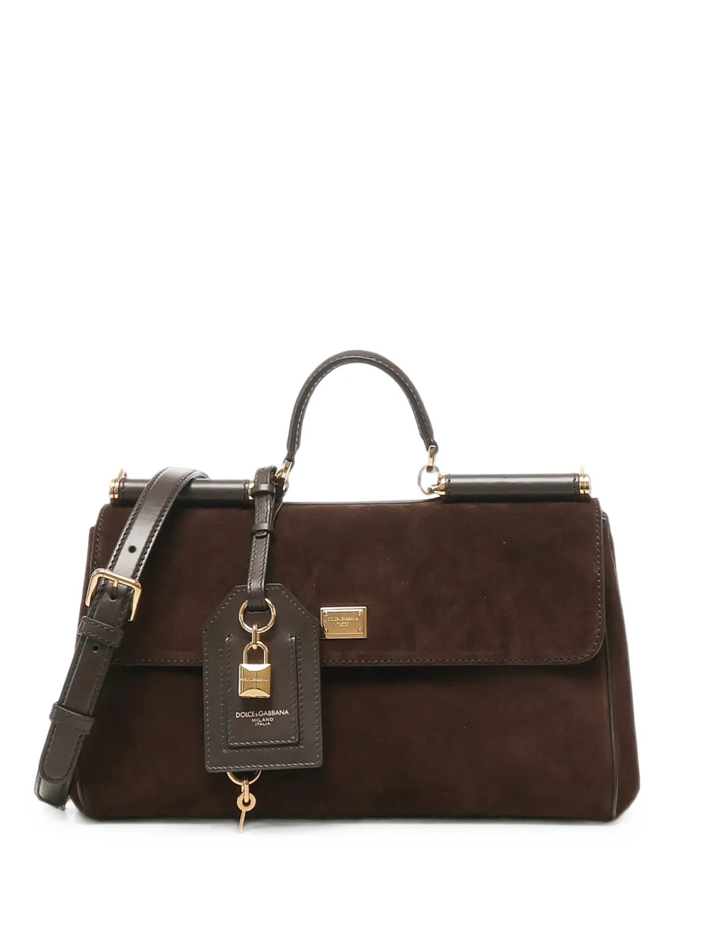 Dolce & Gabbana Medium My Sicily handtas van kalfsleer Bruin