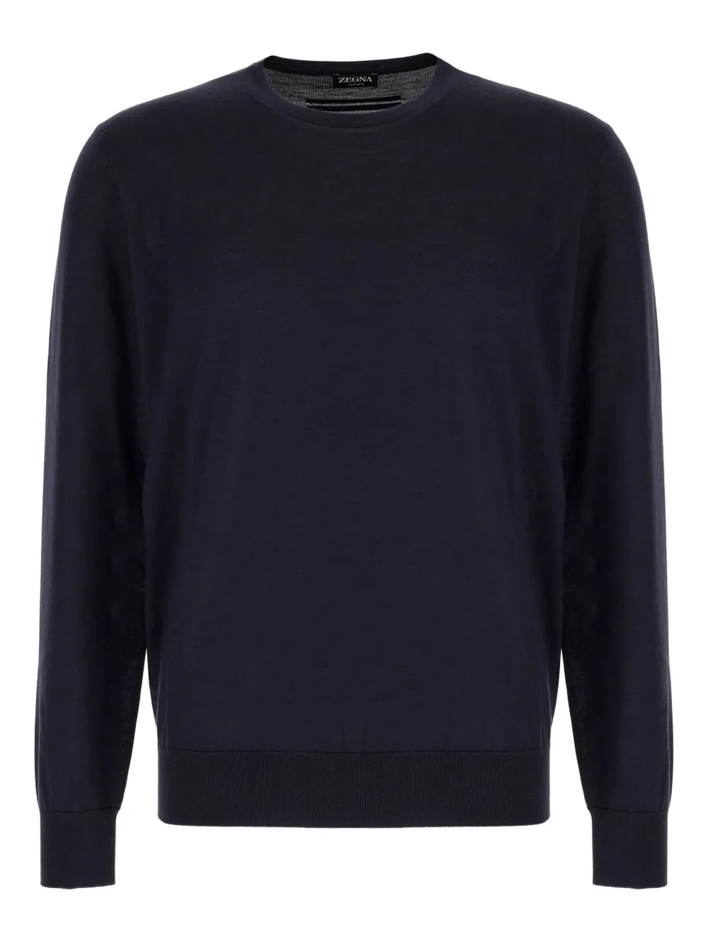 Zegna cashmere-silk crew-neck sweater | Blue | Image 1