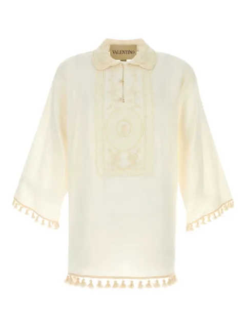 Valentino Garavani floral-embroidered shirt