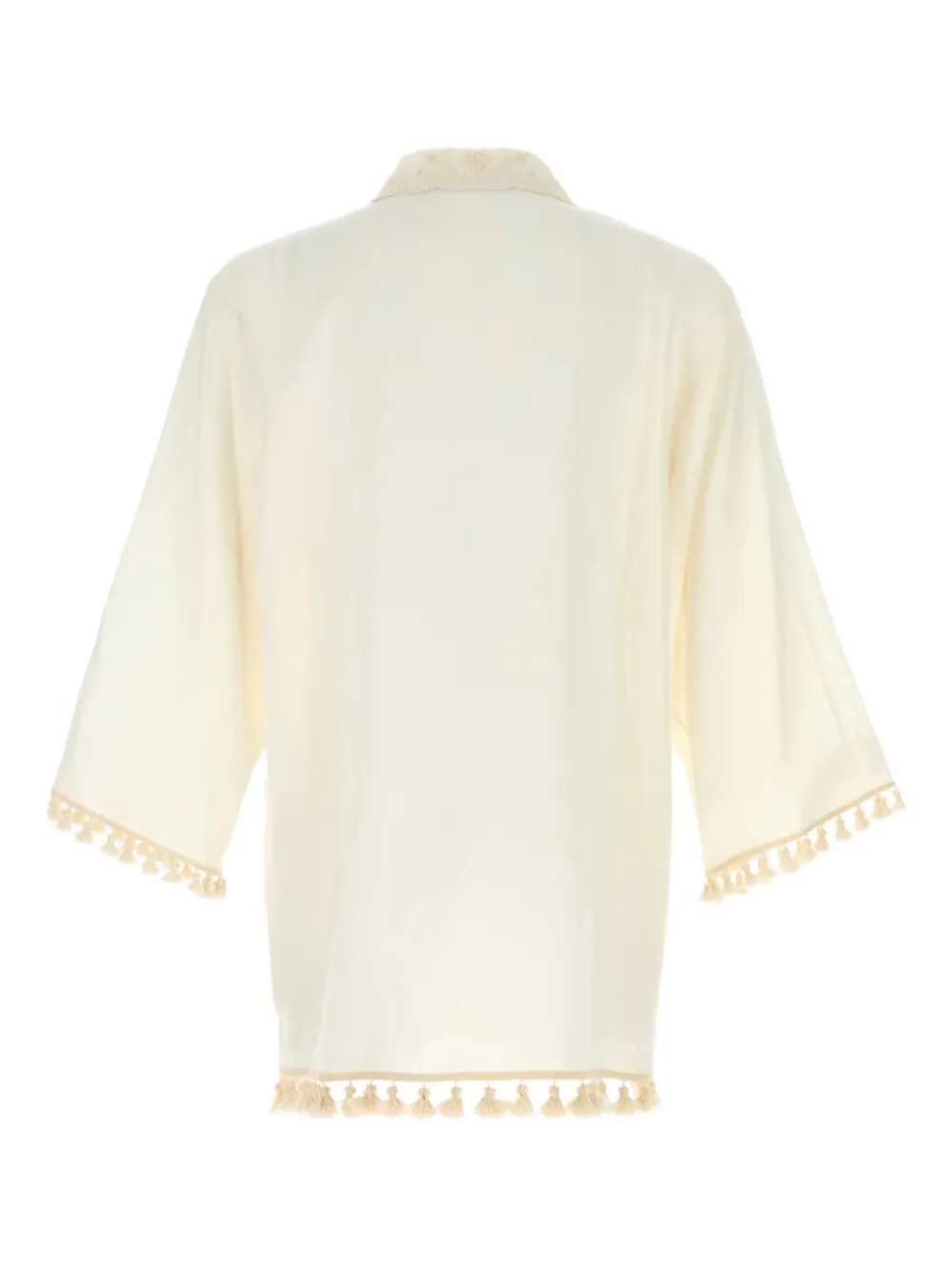 Valentino Garavani Overhemd met geborduurde bloemen Beige