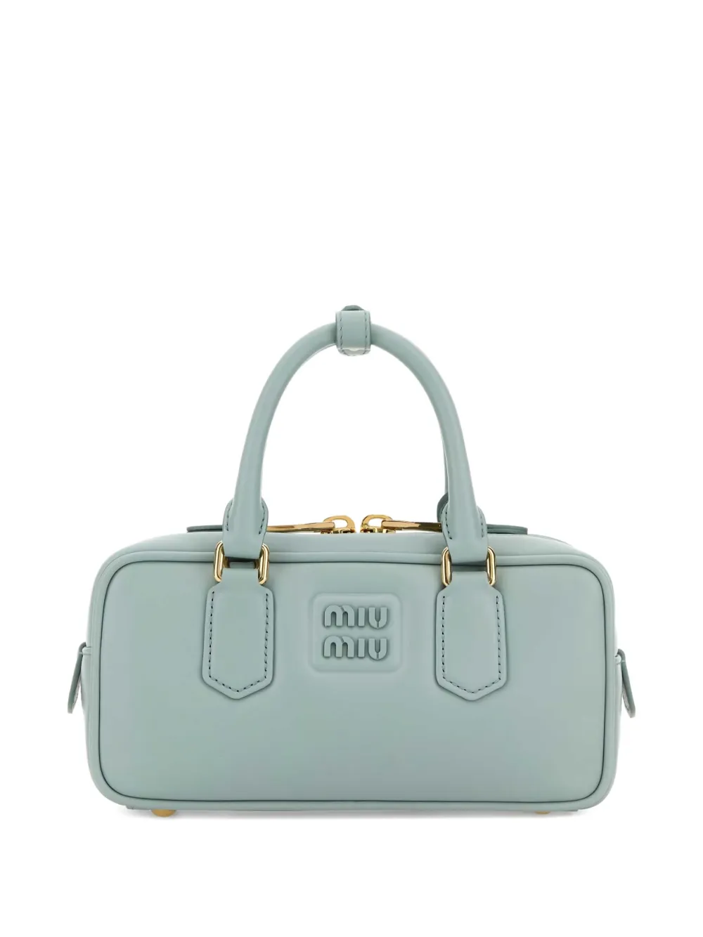 Miu Arcadie leather top-handle handbag Blauw