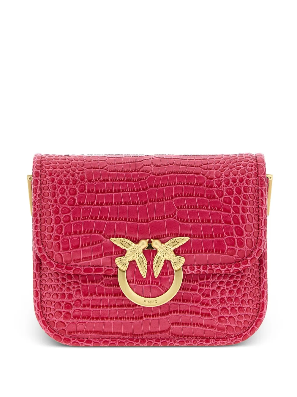 PINKO Schoudertas met krokodillen-reliëf Roze