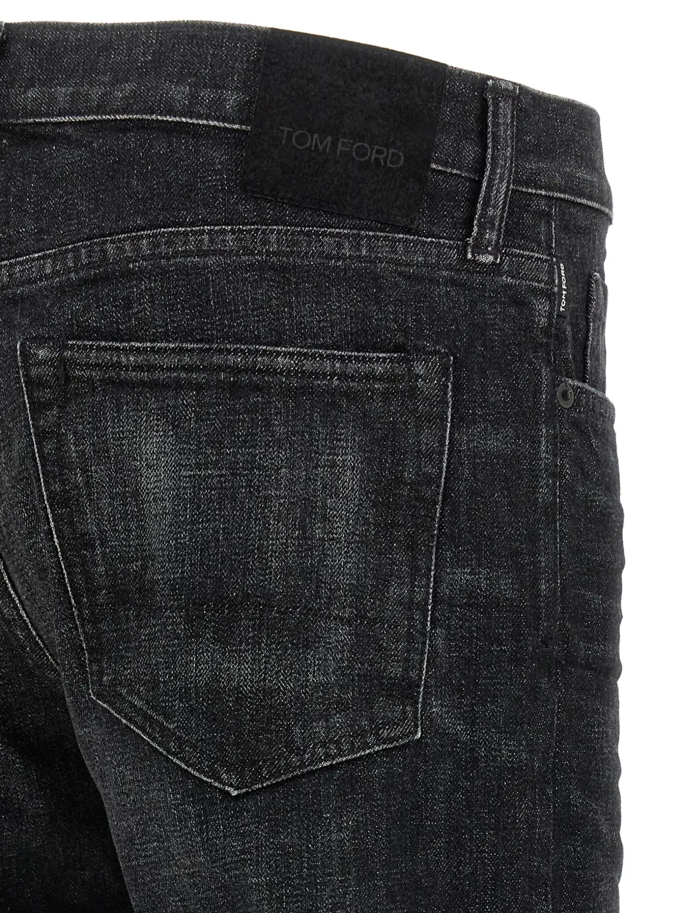 TOM FORD stonewashed five-pocket jeans Zwart