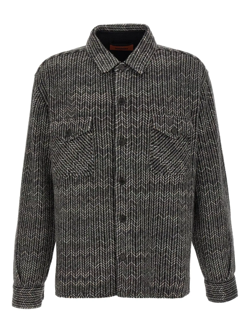 Missoni zig-zag pattern shirt - ブラック Missoni zig-zag pattern shirt - ブラック