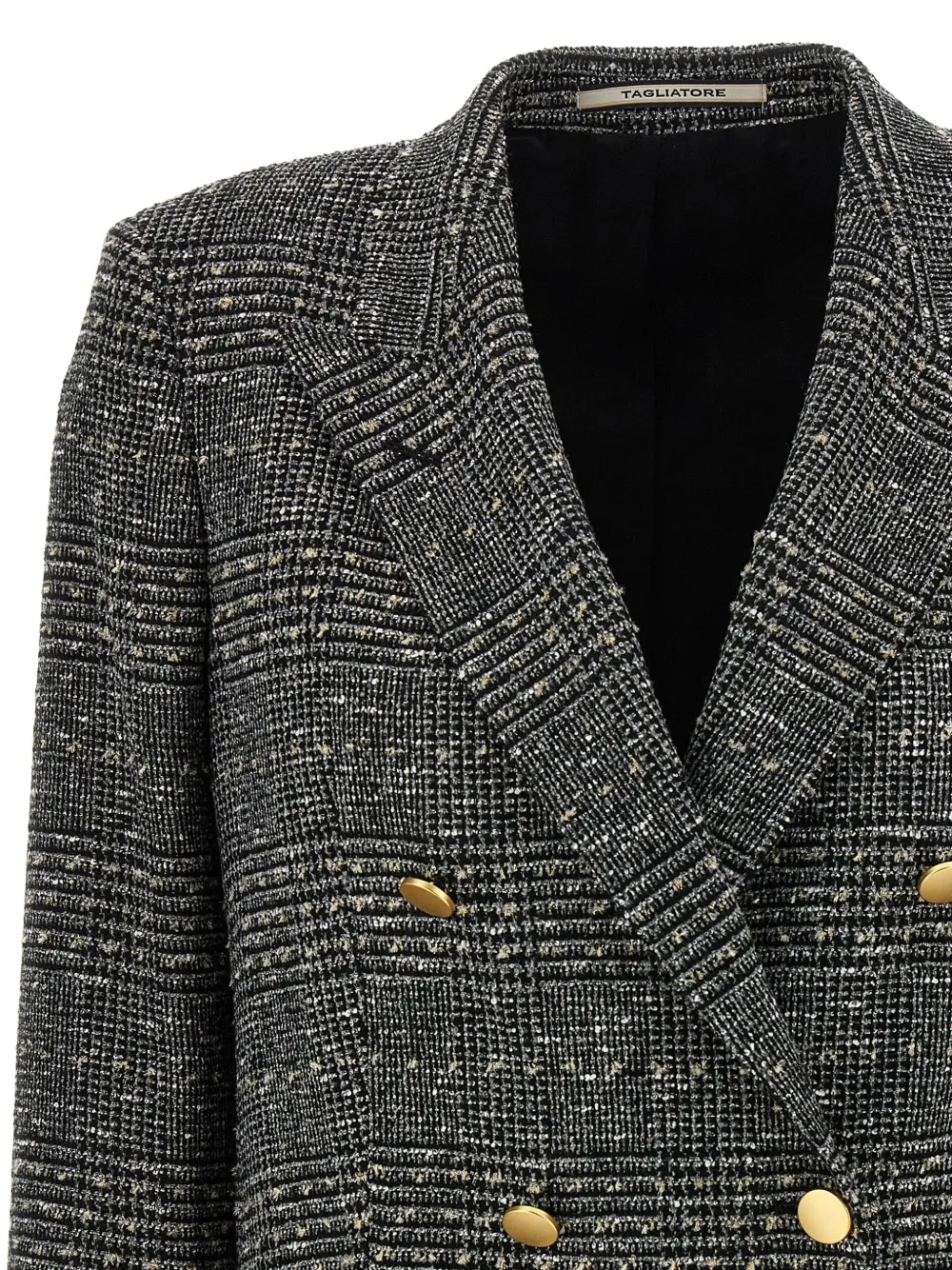 Tagliatore Jasmine geruite blazer met dubbele rij knopen Zwart