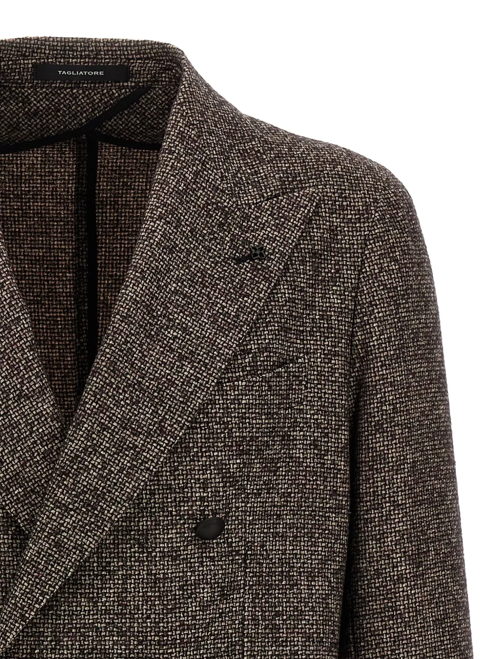 Tagliatore Blazer met dubbele rij knopen en micro-patroon Bruin