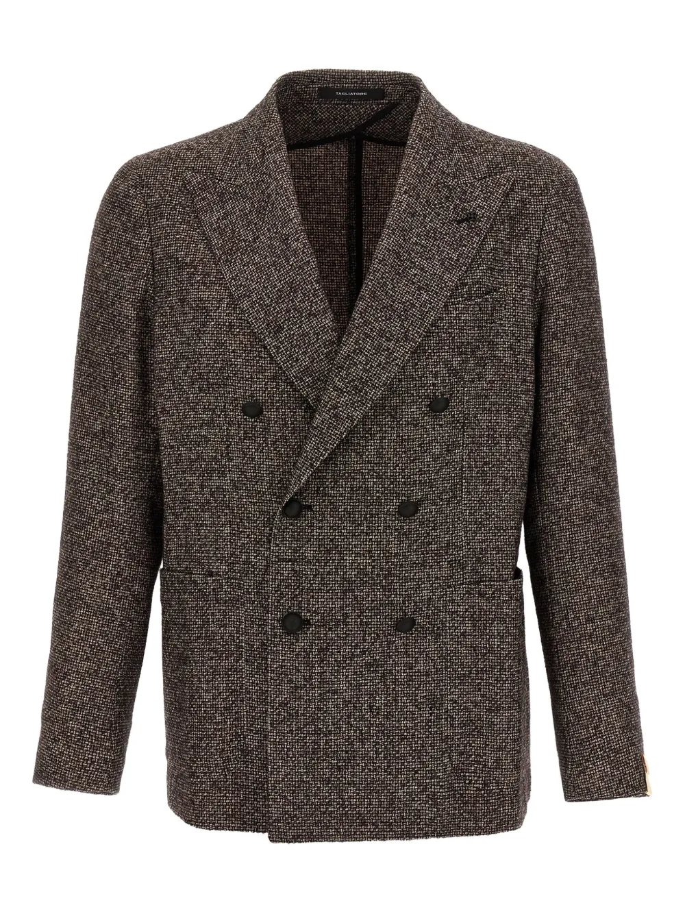 Tagliatore Blazer met dubbele rij knopen en micro-patroon Bruin