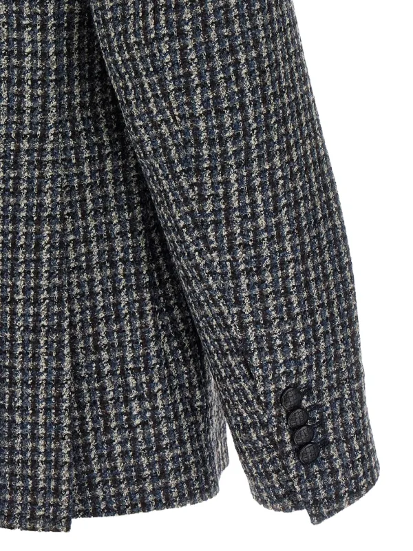 <美品>TAGLIATORE グレー ウール ツイード ジャケット サイズ44 Tagliatore ツイードジャケット | ブラウン | FARFETCH JP