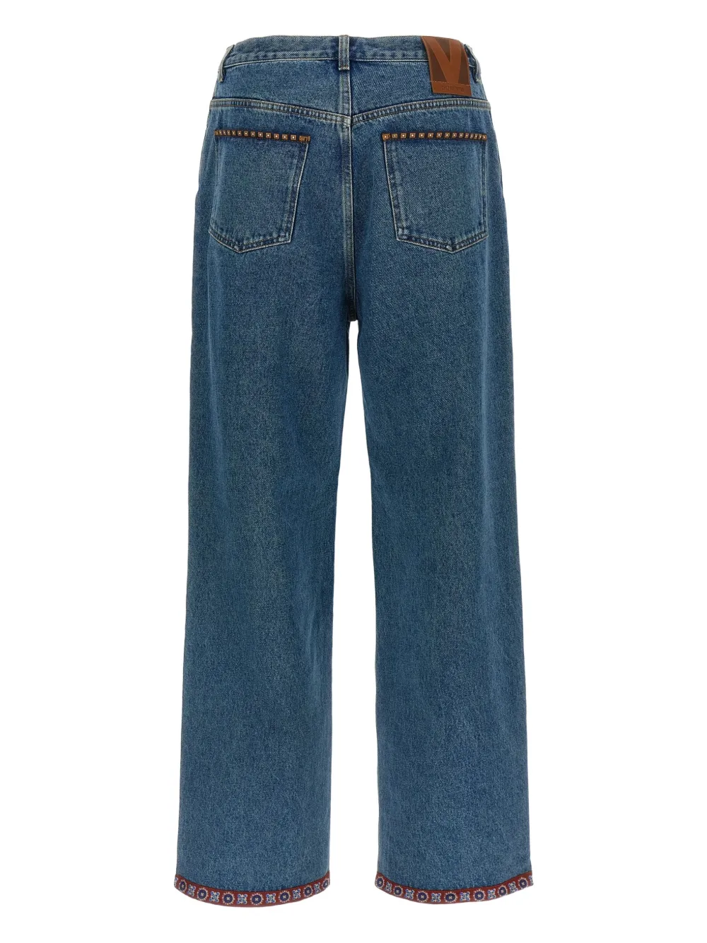 Valentino Garavani floral-insert jeans | Wide-Leg Jeans | Image 2