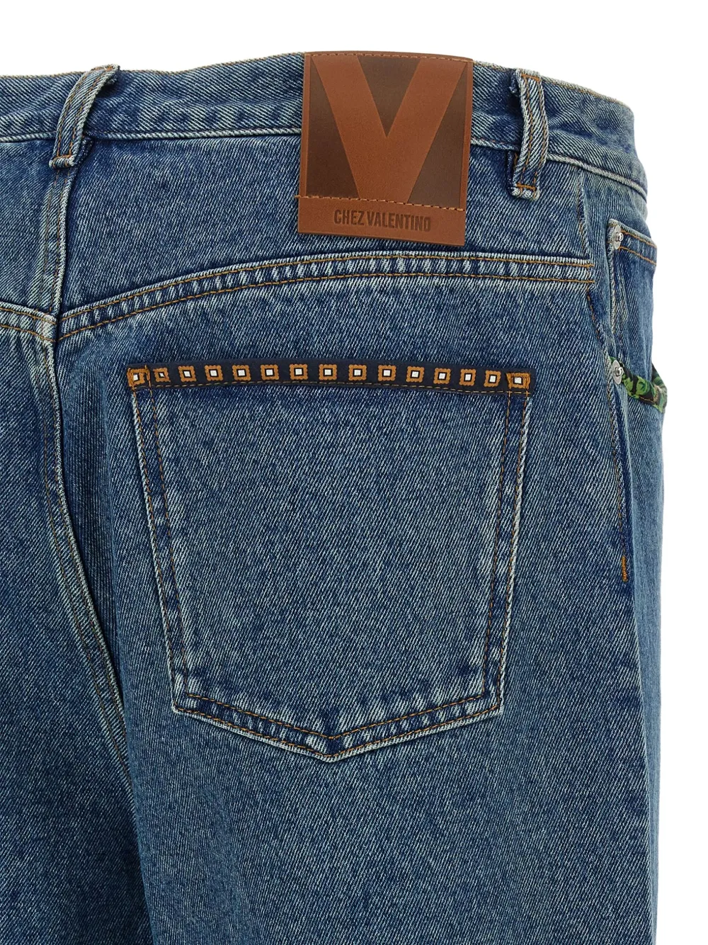 Valentino Garavani Jeans met bloemenkant Blauw
