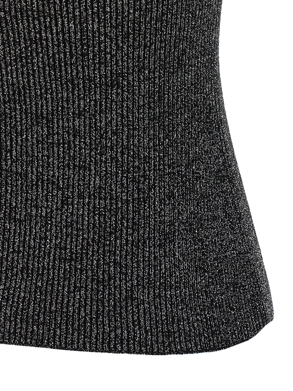 Missoni Silver Roll-neck Sweater In Black