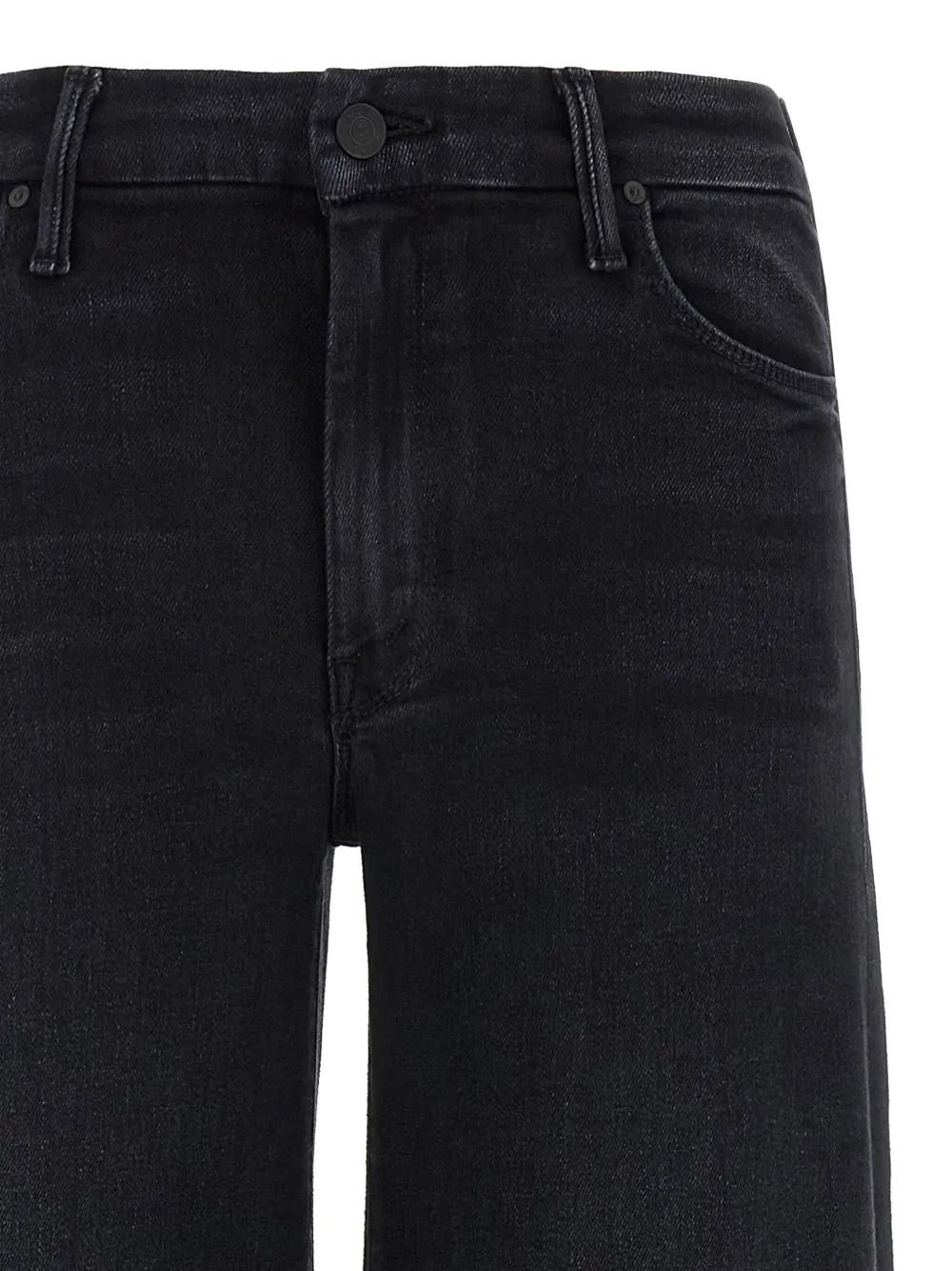 Mother The Roller Sneak Jeans In Black
