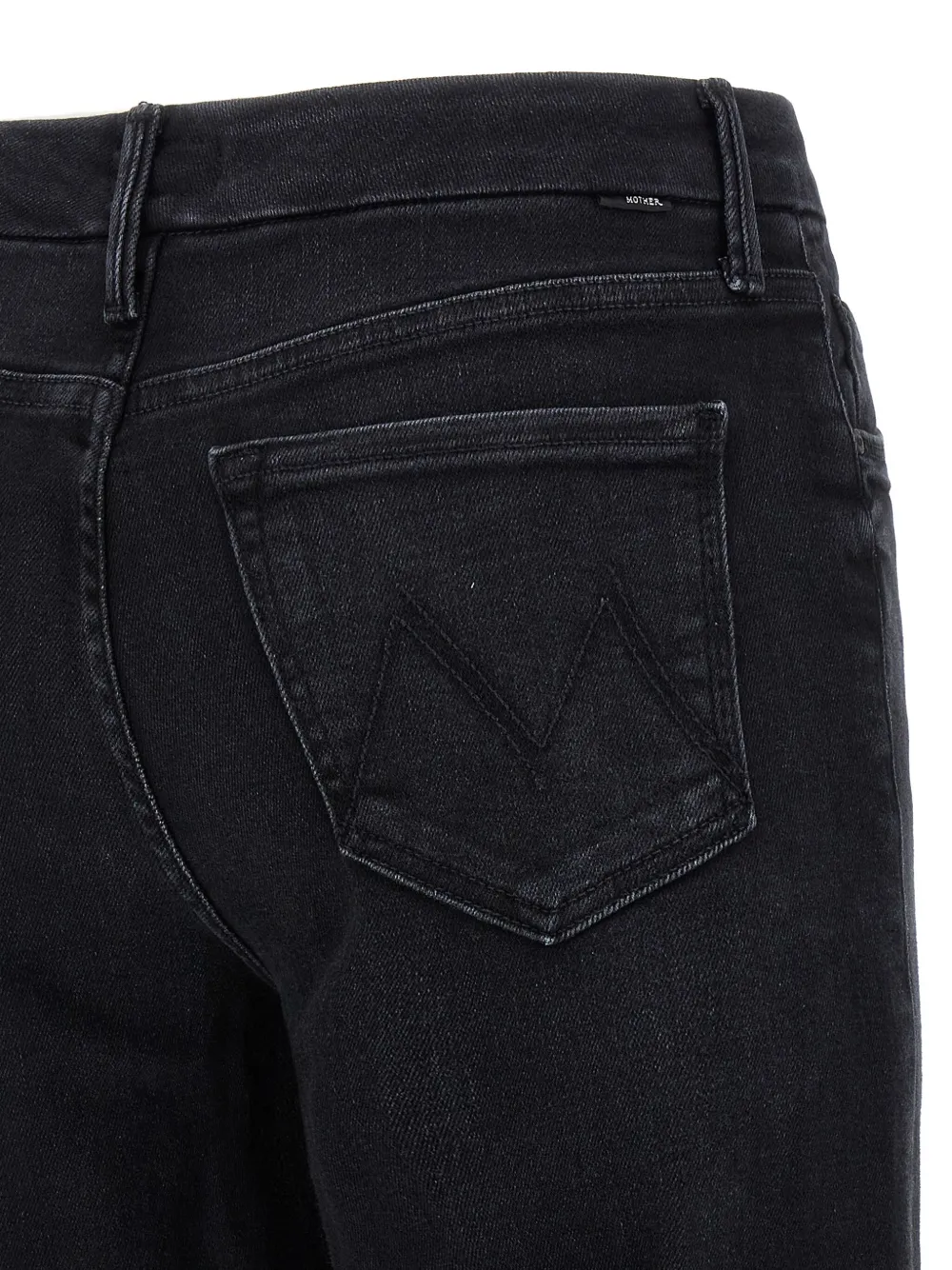 Mother The Roller Sneak Jeans In Black