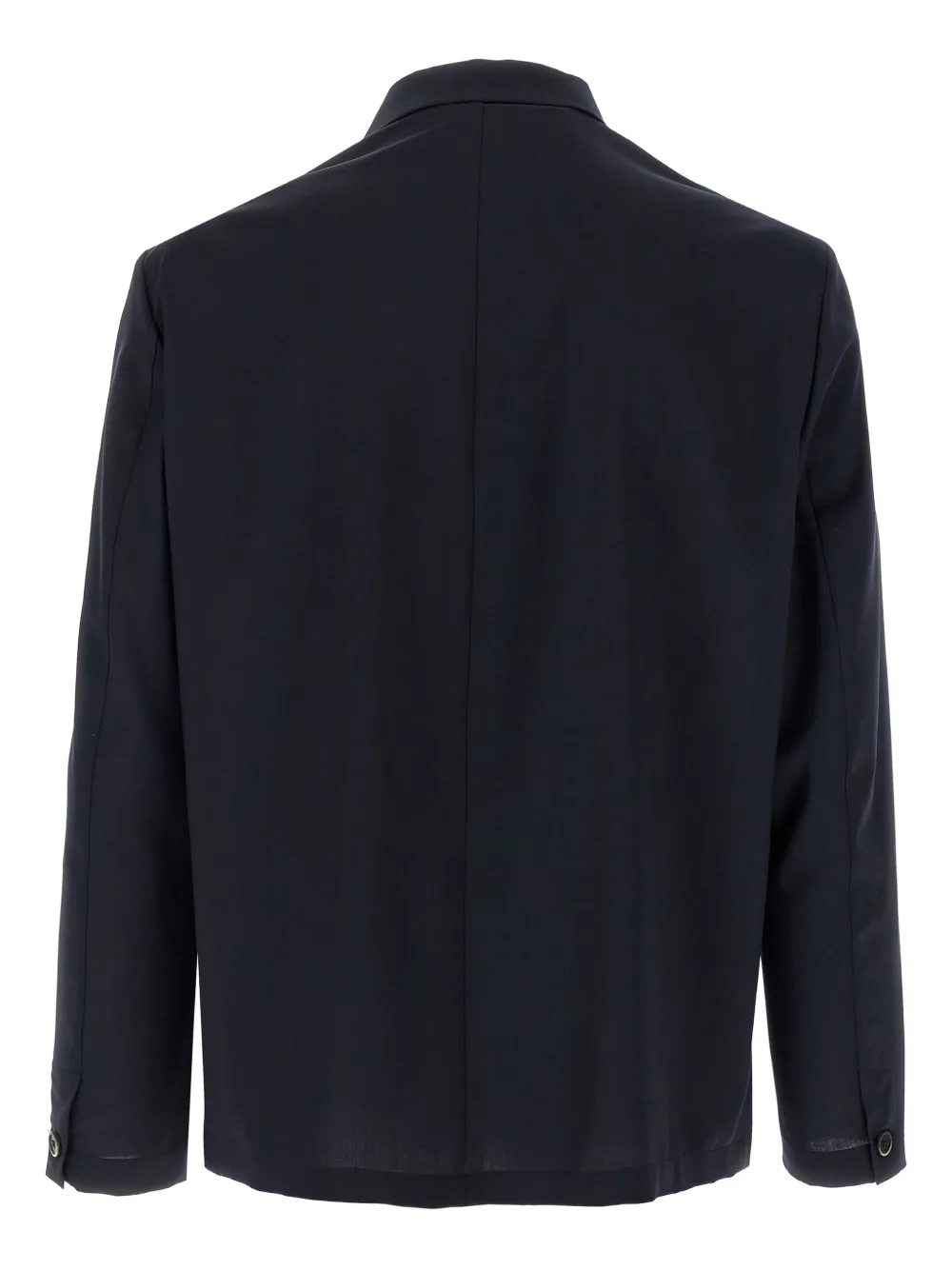 Barena Wollen shirtjack met knoopcuffs Blauw