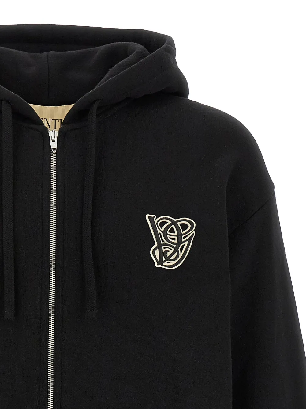 Valentino Garavani Hoodie met VG-patch Zwart