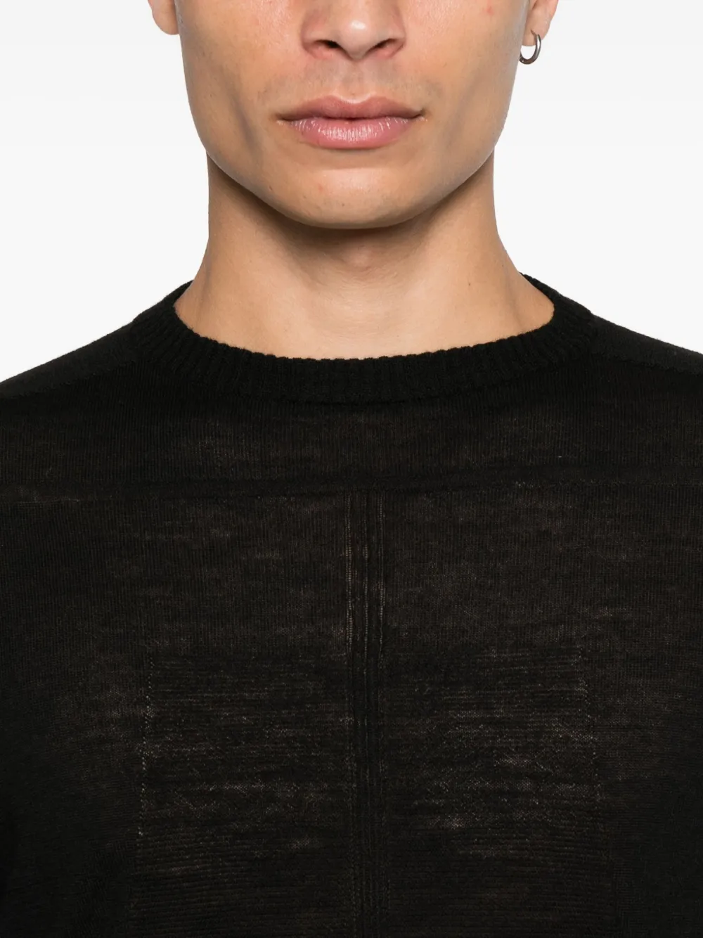 Rick Owens Wollen trui met ronde hals Zwart