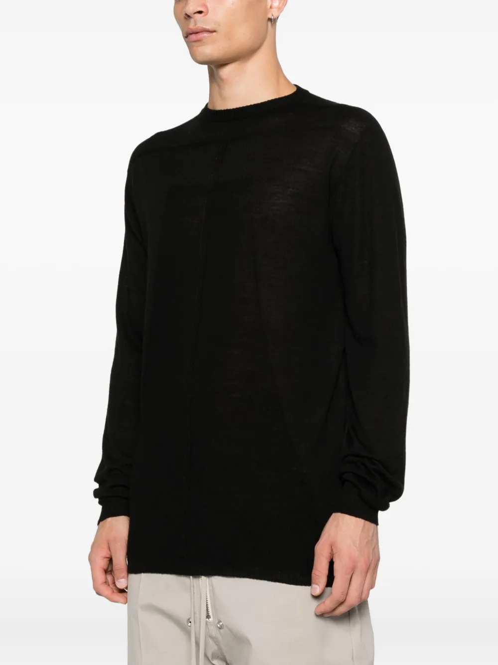 Rick Owens Wollen trui met ronde hals Zwart