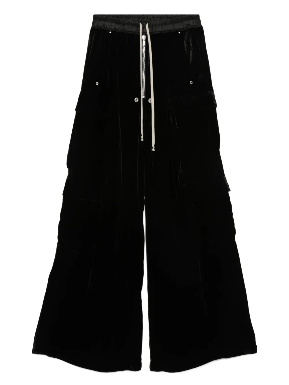 Rick Owens Fluwelen cargo broek Zwart