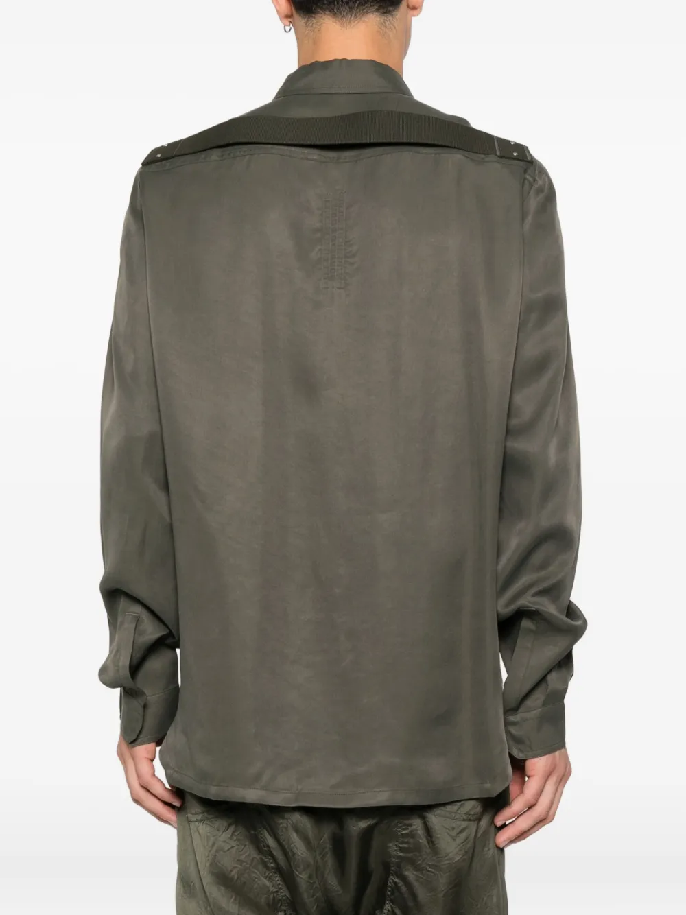 Rick Owens patch-pocket shirt Groen