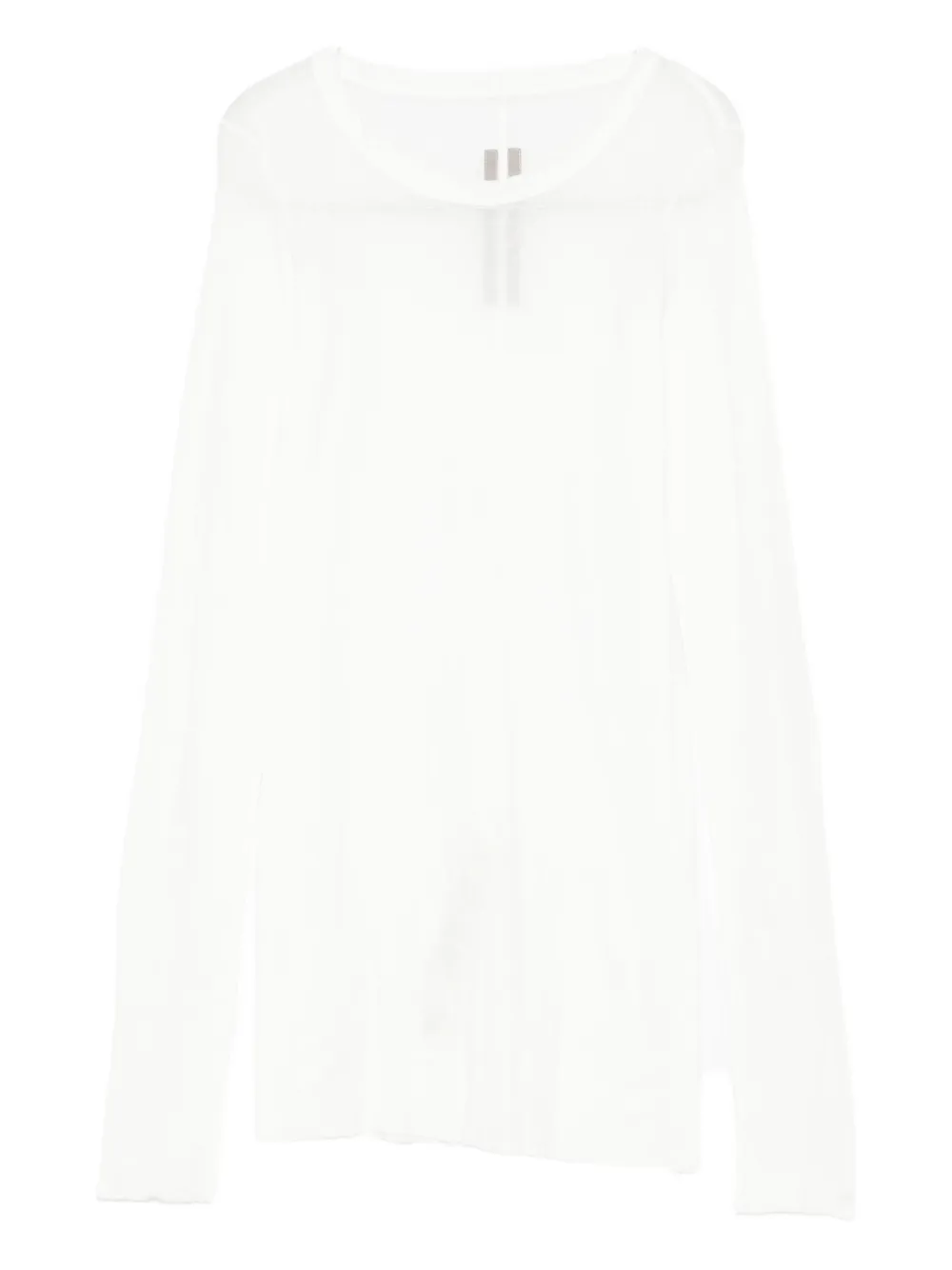 Rick Owens Seam-detail Cotton Sweatshirt In White