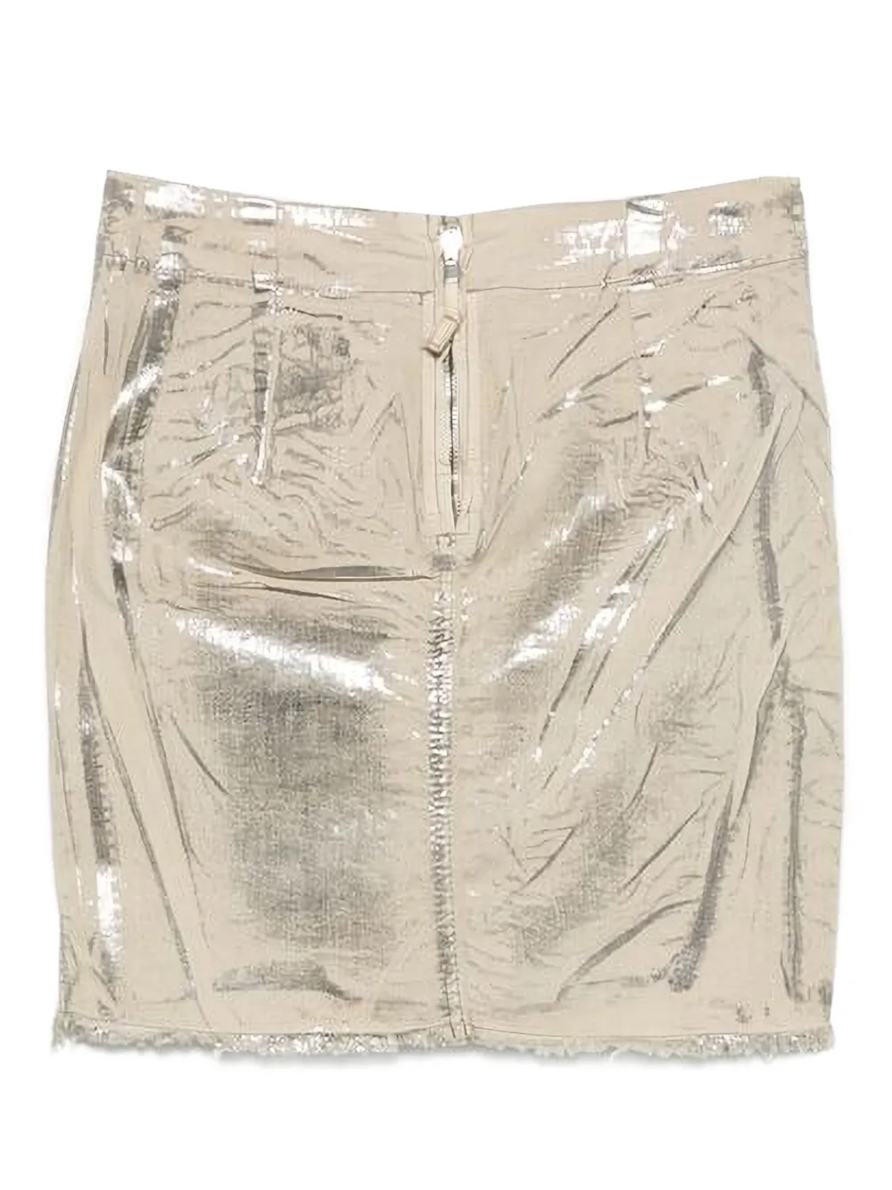 Rick Owens DRKSHDW metallic frayed-edge mini skirt | Straight Skirts | Image 2