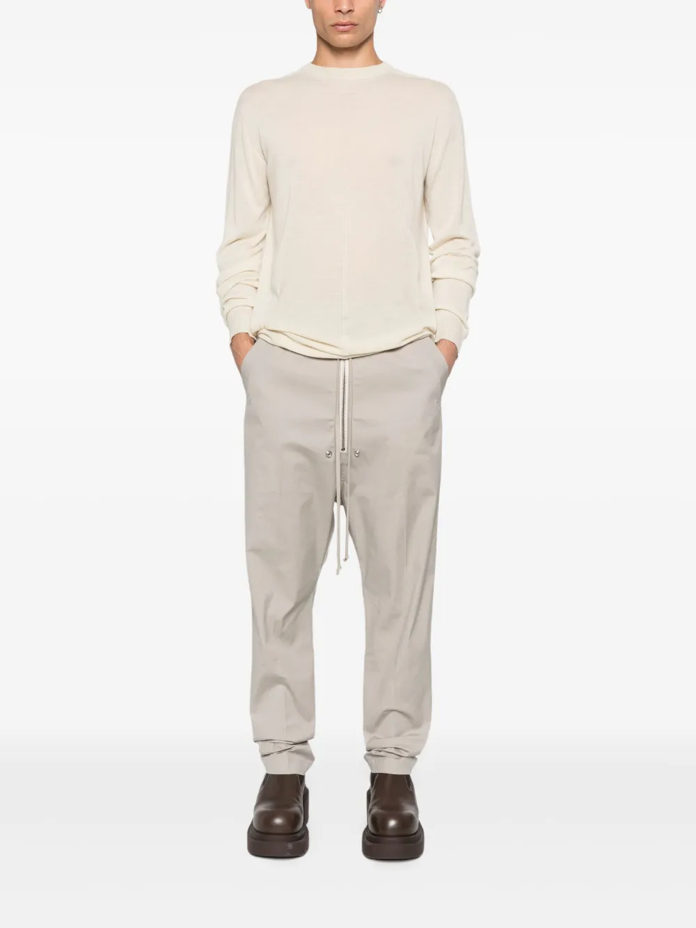 Rick Owens Bella broek met trekkoord en rits Grijs