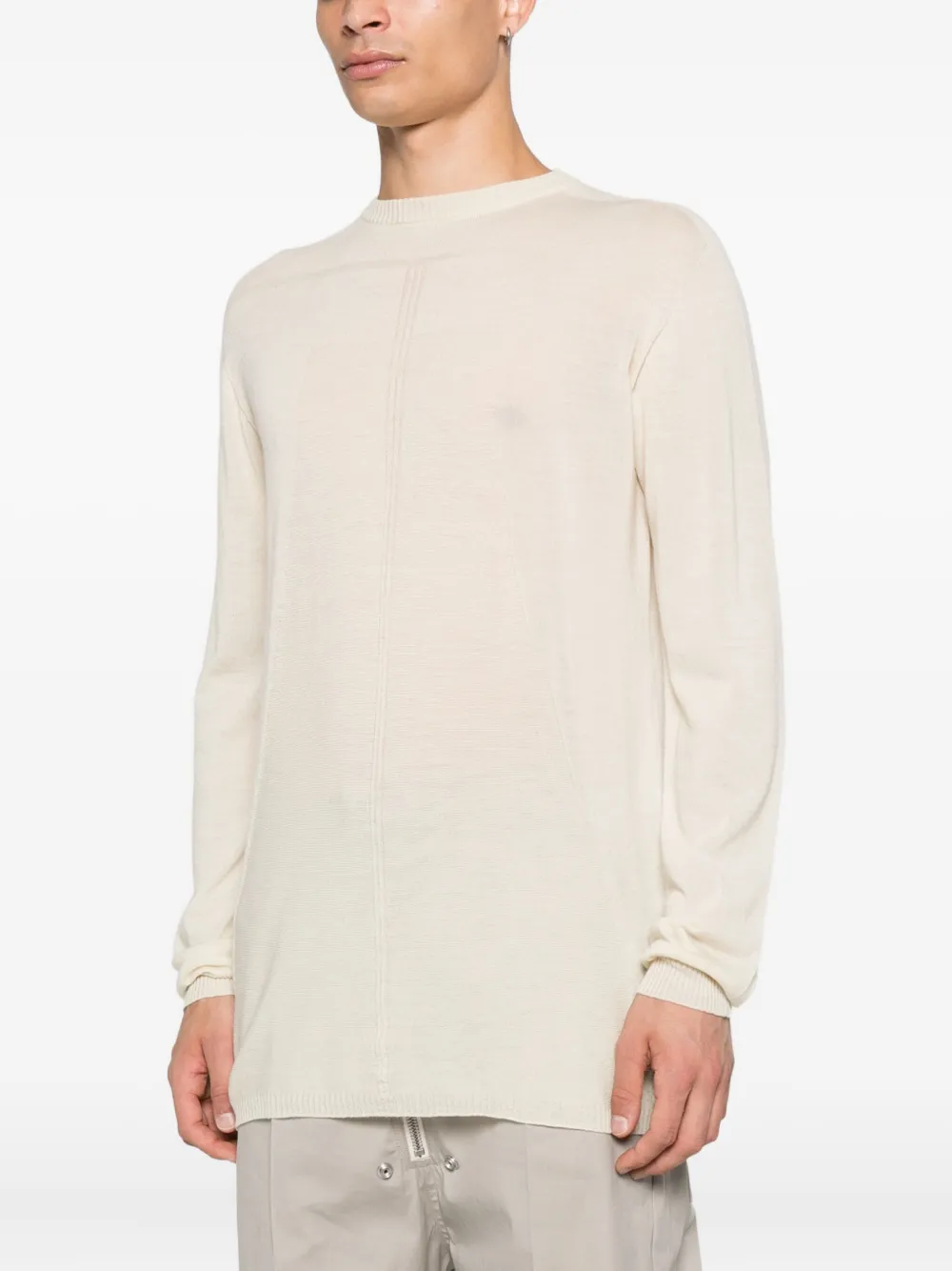 Rick Owens Wollen trui met ronde hals Beige