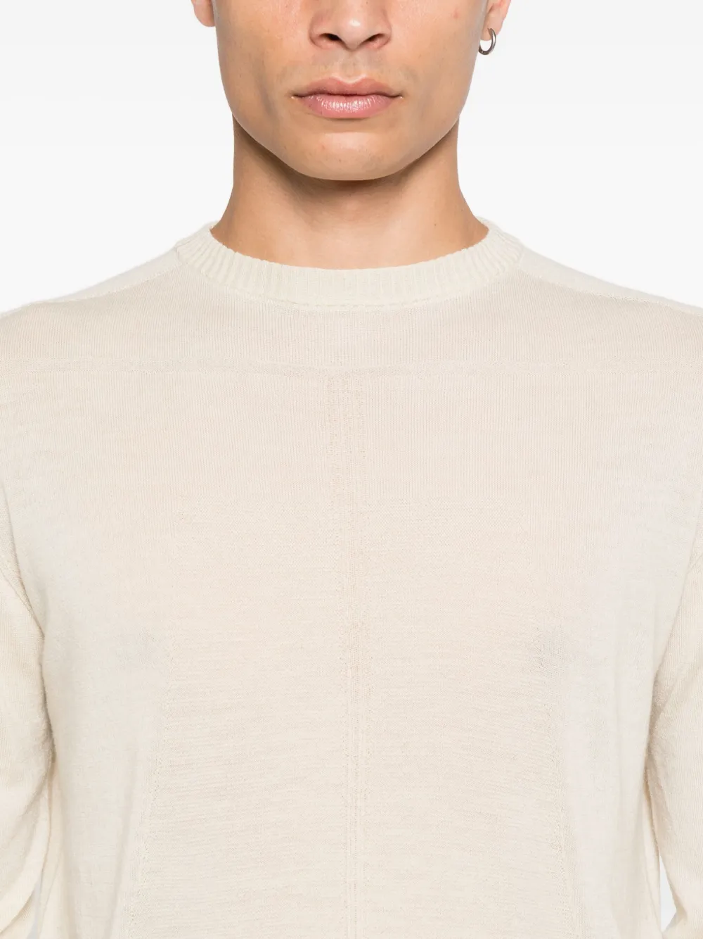 Rick Owens Wollen trui met ronde hals Beige