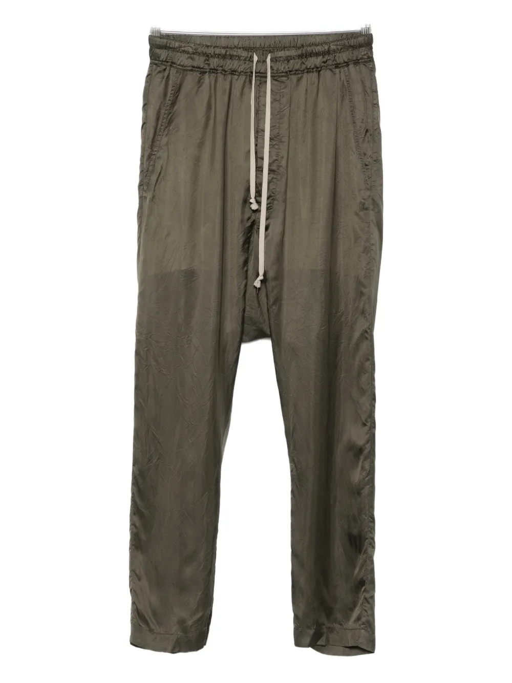 Rick Owens drawstring silk trousers Groen