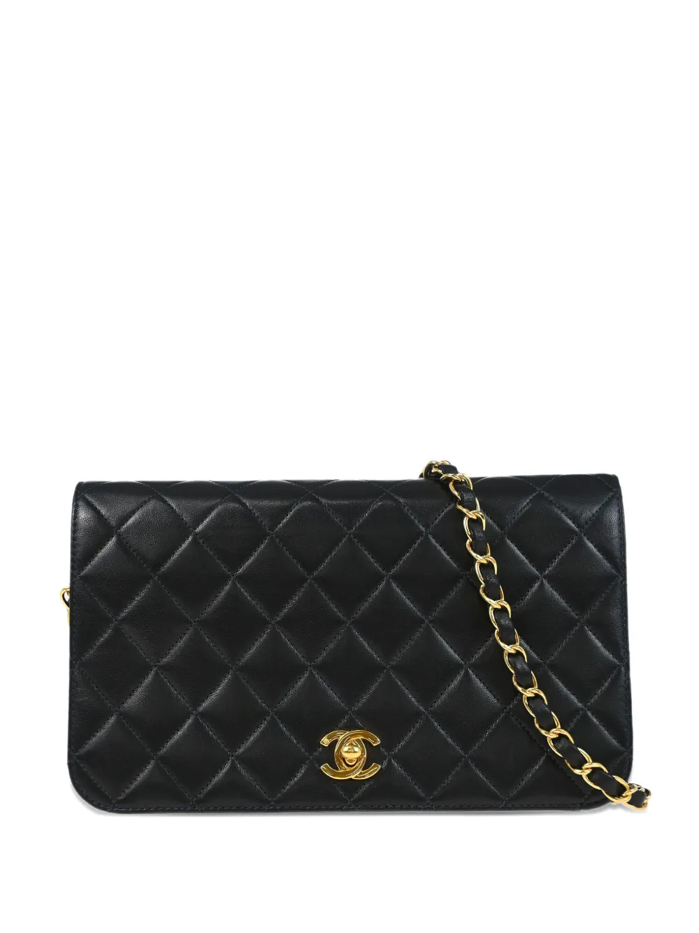 CHANEL Pre-Owned 2002 フル フラップ ショルダーバッグ S - ブラック CHANEL Pre-Owned 2002 フル フラップ ショルダーバッグ S - ブラック