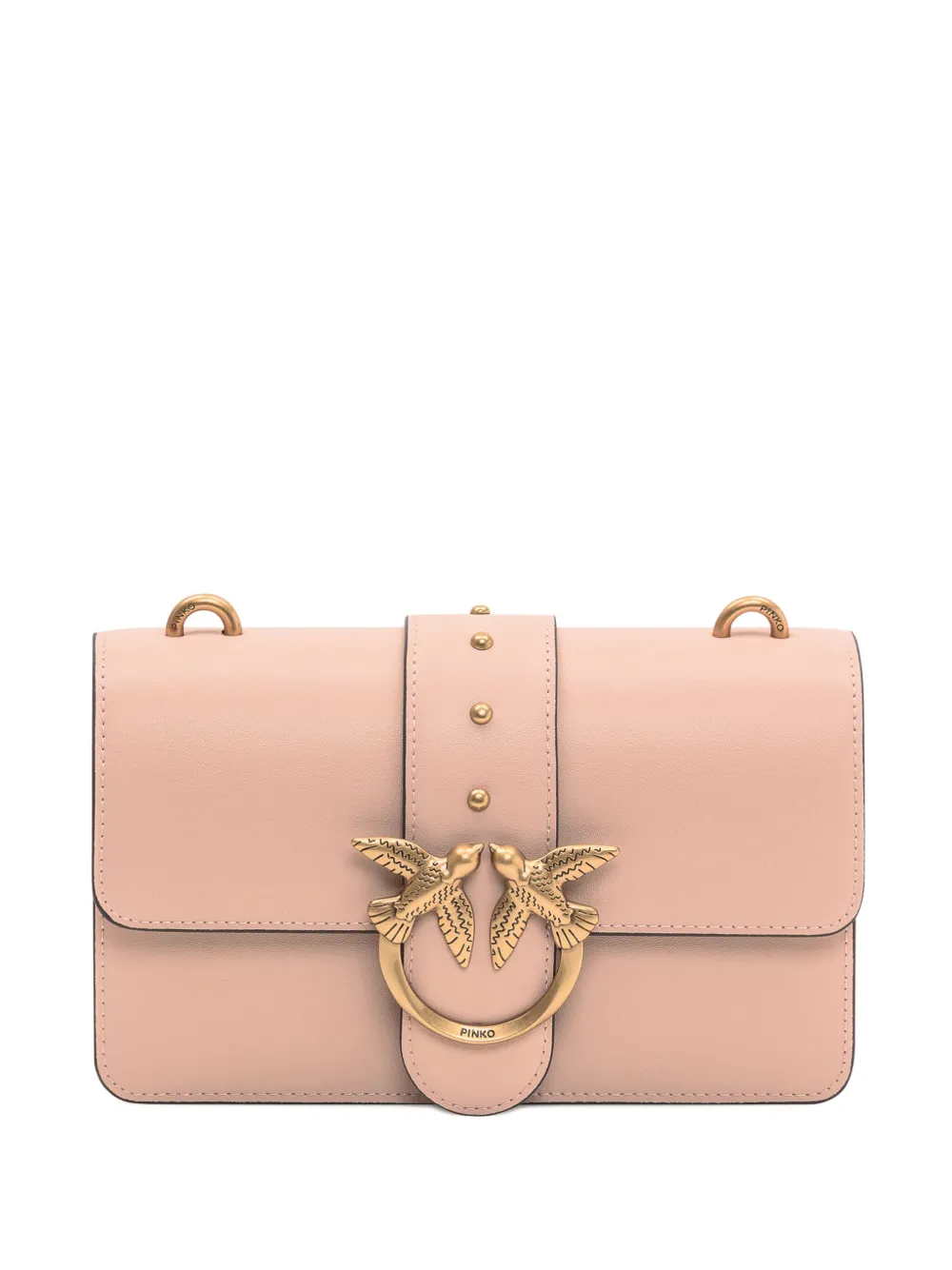 PINKO Love One leren crossbodytas Roze