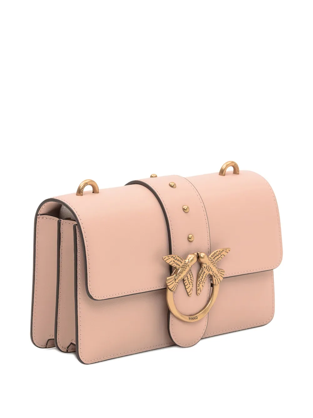 PINKO Love One leren crossbodytas Roze