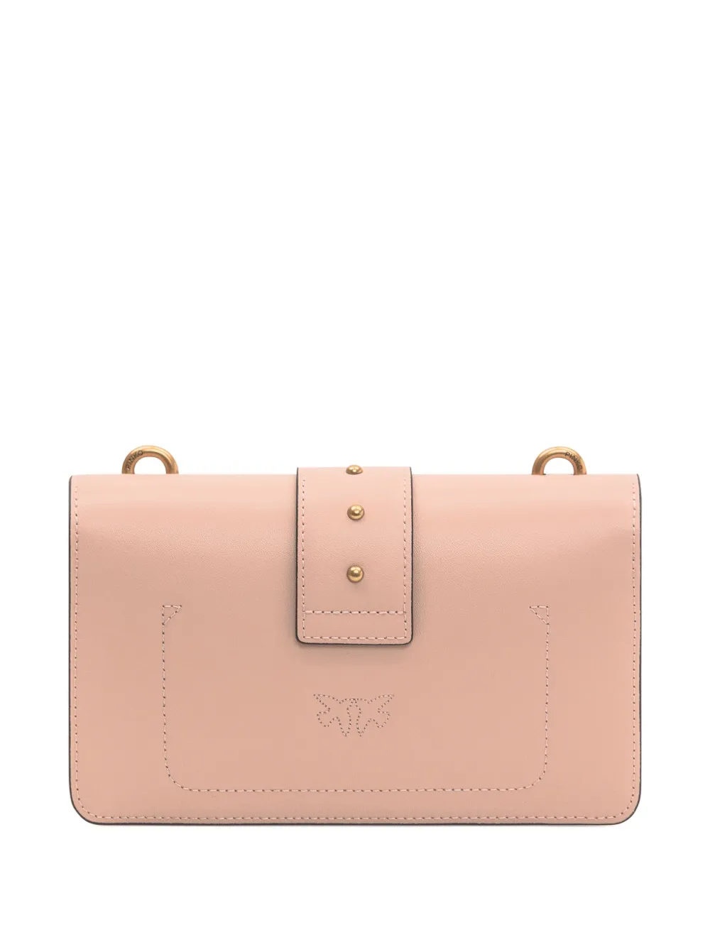 PINKO Love One leren crossbodytas Roze