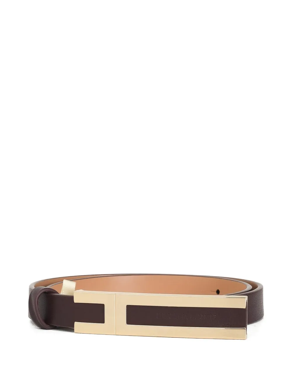 Elisabetta Franchi leather logo-buckle belt | Brown | Image 1