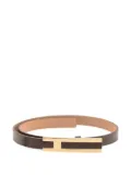 Elisabetta Franchi gold-plaque leather belt - Brown