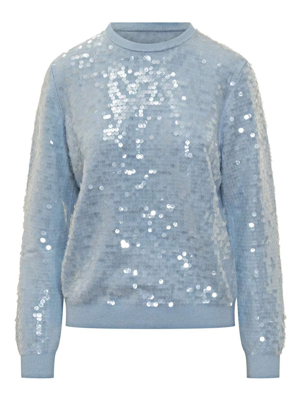 Semicouture Renata trui verfraaid met pailletten Blauw