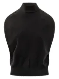 Semicouture turtleneck sleeveless sweater - Black