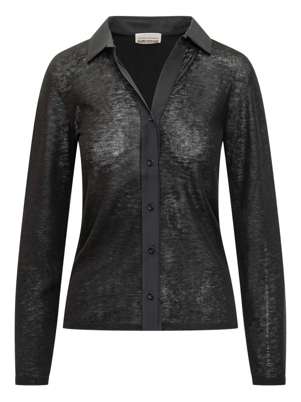 Semicouture wool shirt Zwart